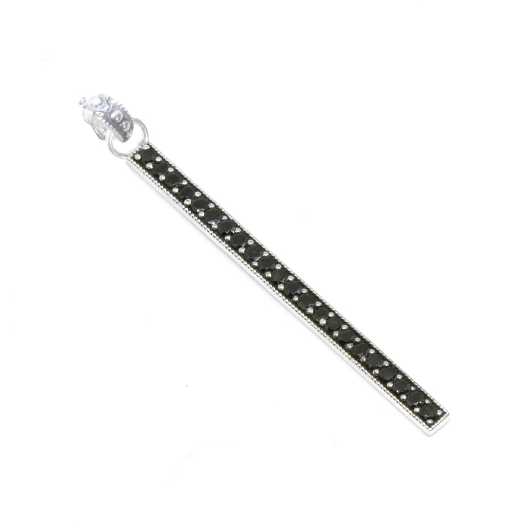 Gemstone Pave Stick Pendant