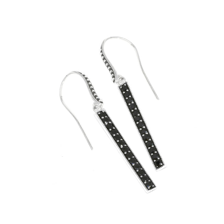 Gemstone Pave Stick Earring