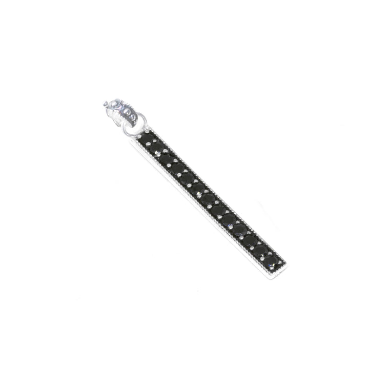 Gemstone Pave Stick Pendant