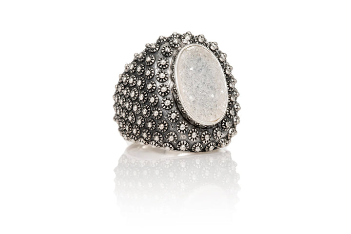 Stupa Drusy Ring